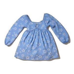 American Eagle Women Long Sleeve Floral Mini Dress Size M Light Blue Fall Spring